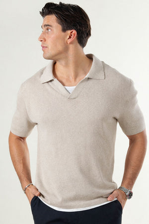 Only & Sons Travis Reg Fit Polo Oatmeal
