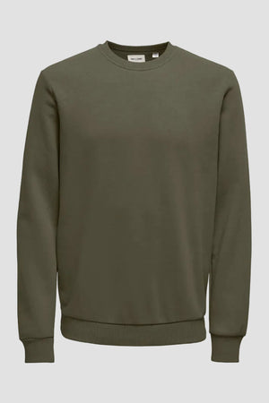 Only & Sons Ceres Crew Neck Olive Night