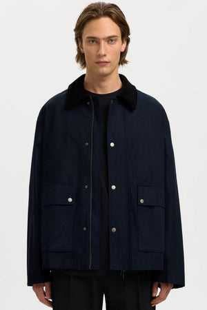 Selected Kyle Baumwoll Jacke Sky Captain