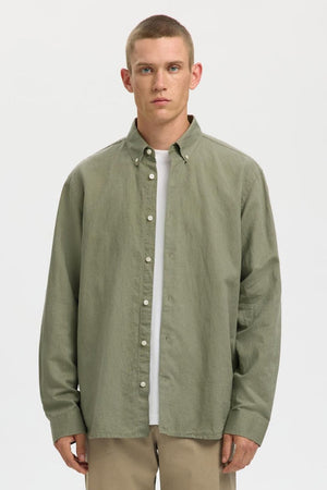 Selected Clay Vetiver Shirt