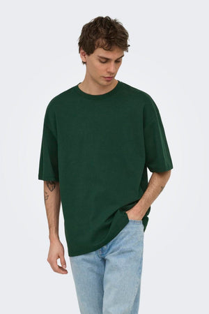 Only & Sons Caspian Airflex Boxy SS Tee Pine Grove