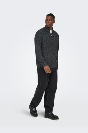 ONLY & SONS Join Reguler Fit High Neck Knit Black