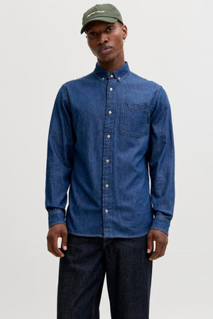 Jack & Jones Brook Oxford Hemd  Mid Blue