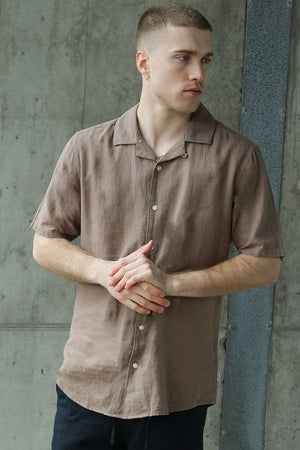 ONLY & SONS Caiden SS Resort Linen Hemd Fossil