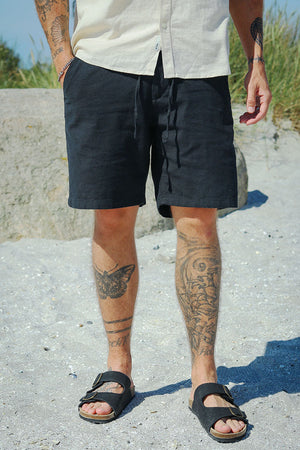 Selected Regular Brody Linen Shorts Black