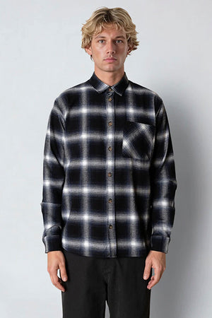 Fat Moose Forest flannel Hemd Dark navy/Black check 002
