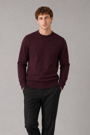 Clean Cut Copenhagen Merino Crewneck Knit Huckleberry Melange