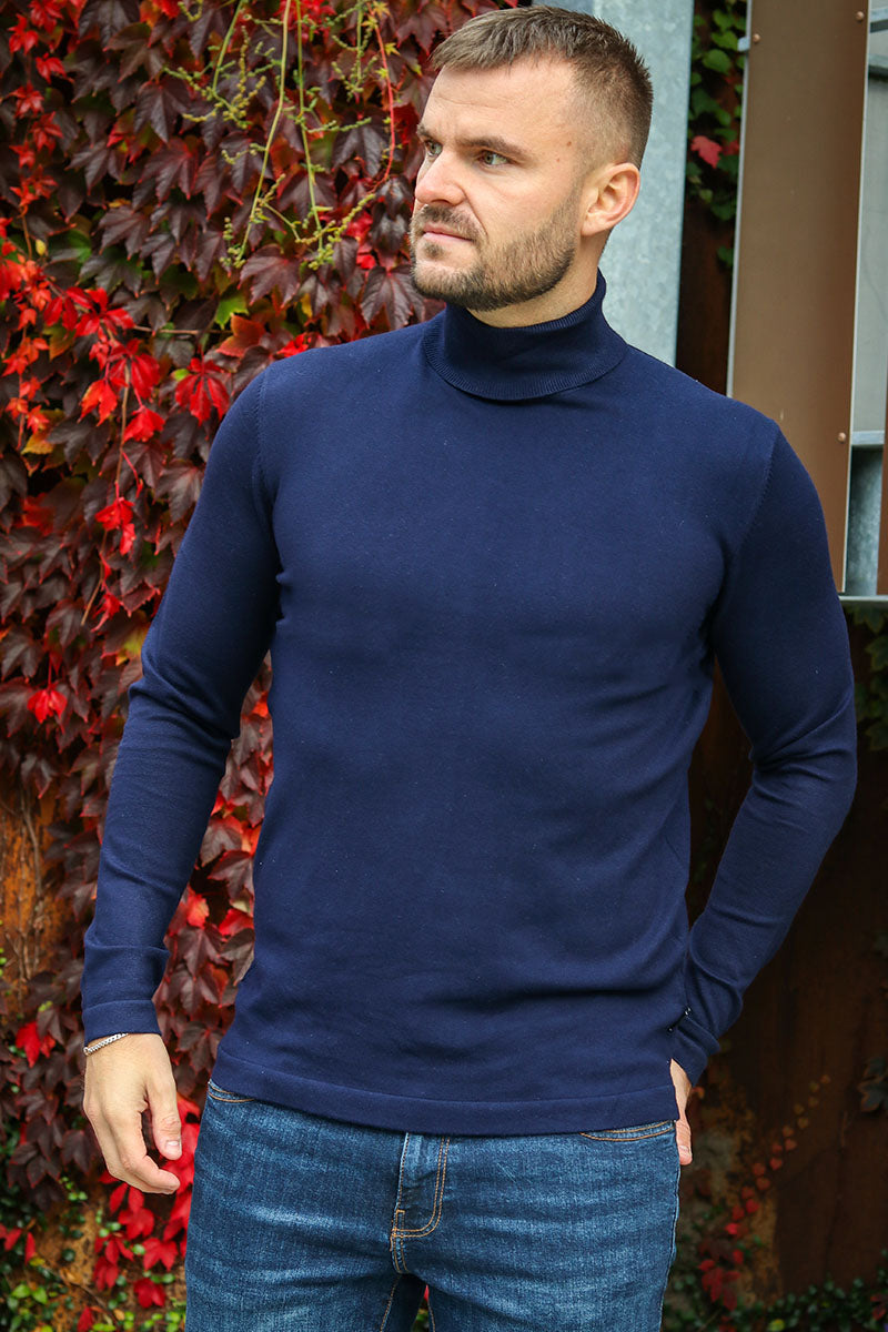 Produktbild von Rollkragenpullover Herren Turtleneck Herbst Oberteil Rollkragenshirt