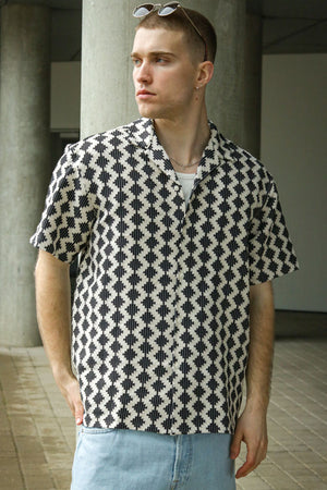 Jack & Jones Summer Luke Regular Fit Texture Resort Hemd SS Black