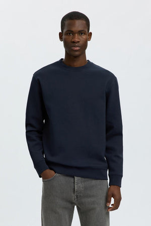 Selected Tom Soft Crew Neck Sweat Sky Captain