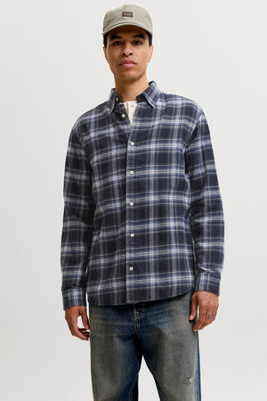 Jack & Jones Field Check Shirt LS SN Navy Blazer