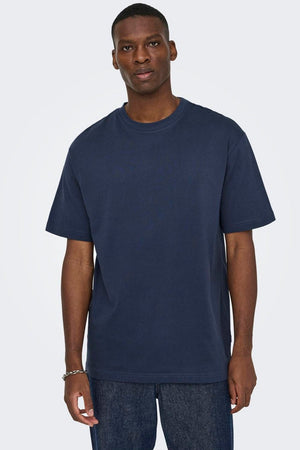 Only & Sons Fred Life Rlx Tee Blue Nights