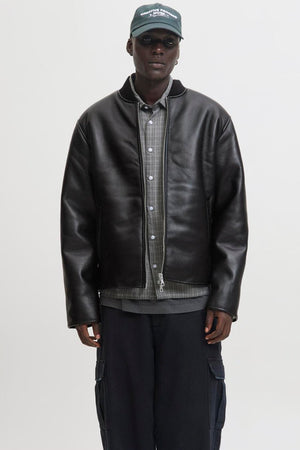 Jack & Jones Fade PU Bomberjacke Black