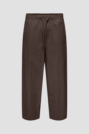 Only & Sons Daves Wide Cotton Linen Pants 0007 Coffee Bean