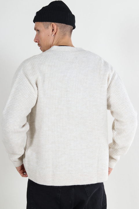 Jack & Jones Ollie Waffle Knit Cardigan Moonbeam