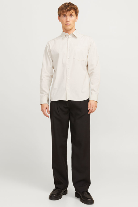 Jack & Jones Cody Relaxed Fit Poplin LS Hemd Moonbeam