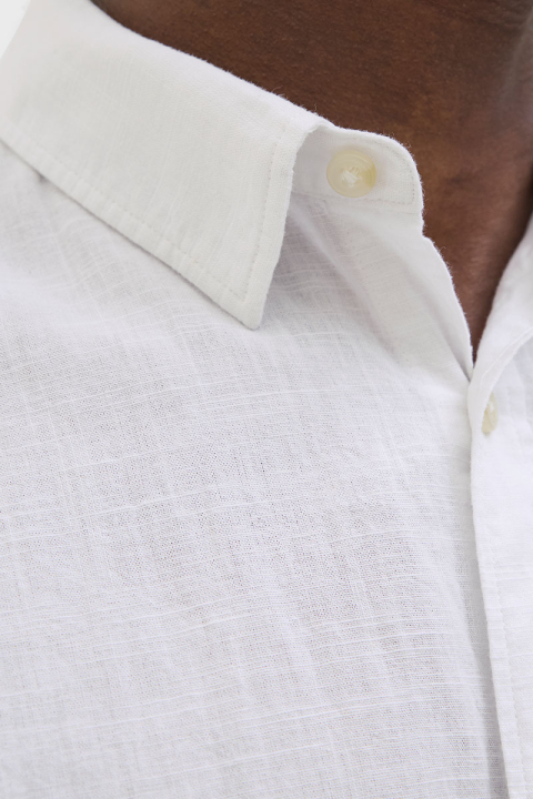 Jack & Jones Summer Linen Hemd SS White