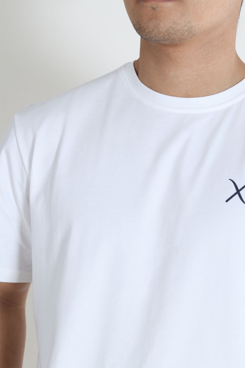 Clean Cut Copenhagen Cross Logo Organic Tee White