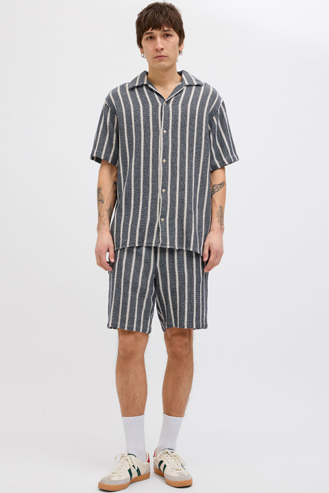 Jack & Jones Coba Stripe Resort Hemd SS Ocean Cavern