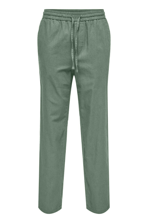 ONLY & SONS Sinus Loose Cotton Linen Pants Sea Spray