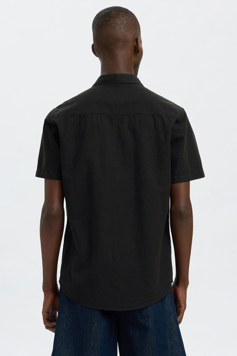 Selected Regular Sun Linen Hemd SS Black