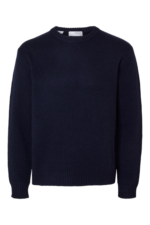 Selected Cody Knit LS Relaxed Crew Neck Sky Captain