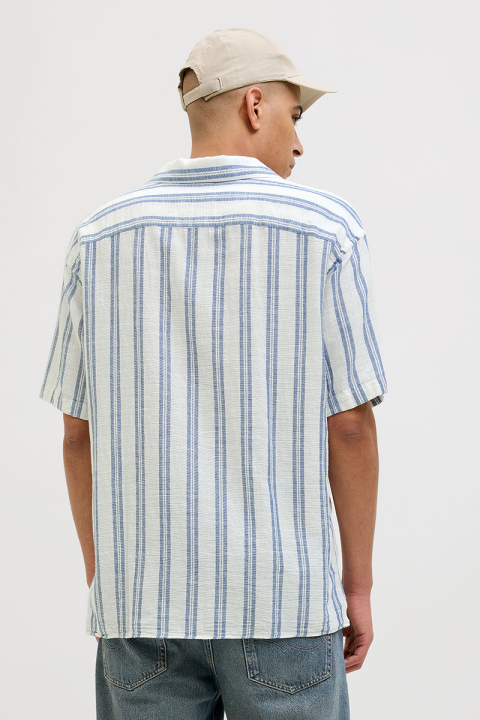 Jack & Jones Enzo Stripe Resort Hemd SS White