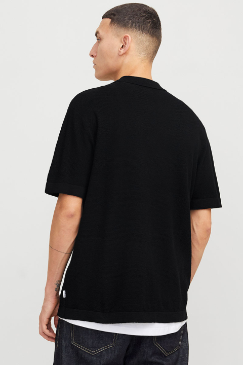 Jack & Jones Emil Knit Structure Hemd SS Black