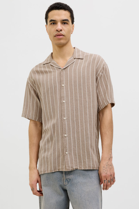 Jack & Jones Enzo Stripe Resort Hemd SS Crockery