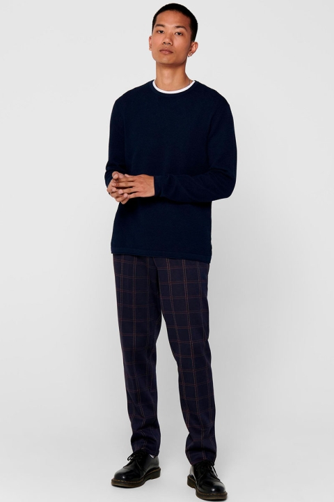 ONLY & SONS Panter Structure Crew Neck Knit Dress Blues