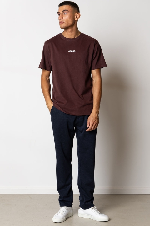 Clean Cut Copenhagen Cohen Brushed Tee SS Dark Plum