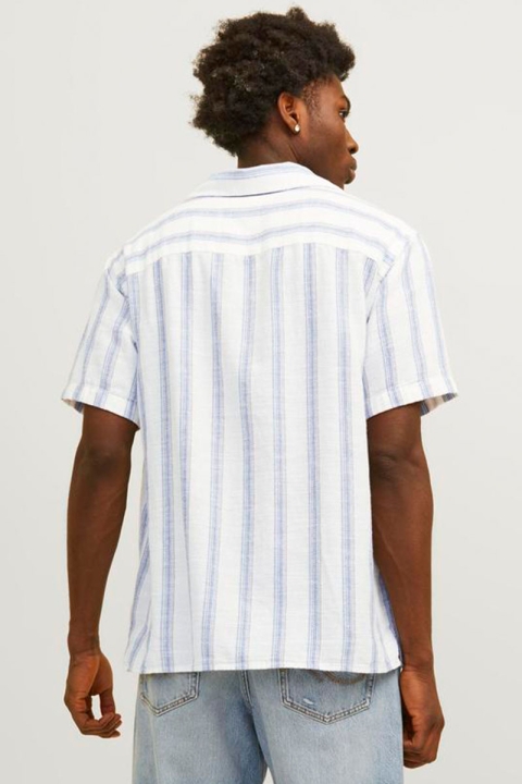 Jack & Jones Noto Stripe Resort Hemd SS Cloud Dancer