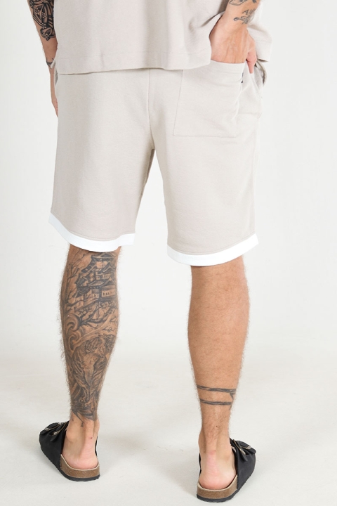 ONLY & SONS Mabon Relax Emb Shorts Silver Lining