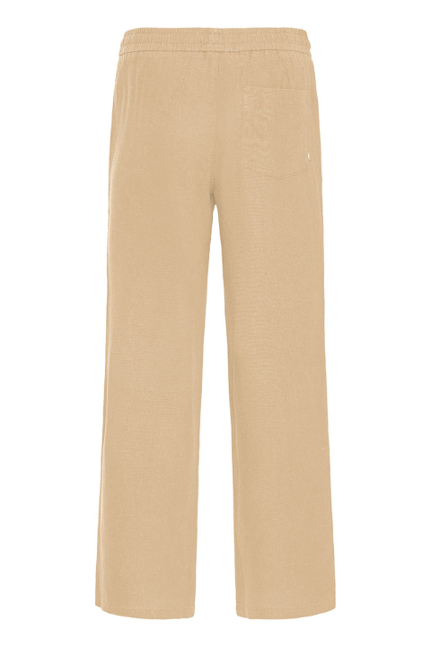 Solid Allan Elsticated Wide Fit Linen Pants Curds & Whey