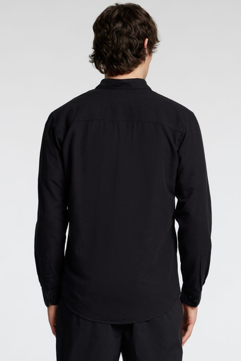 Selected Slim Sun Linen Hemd LS Black