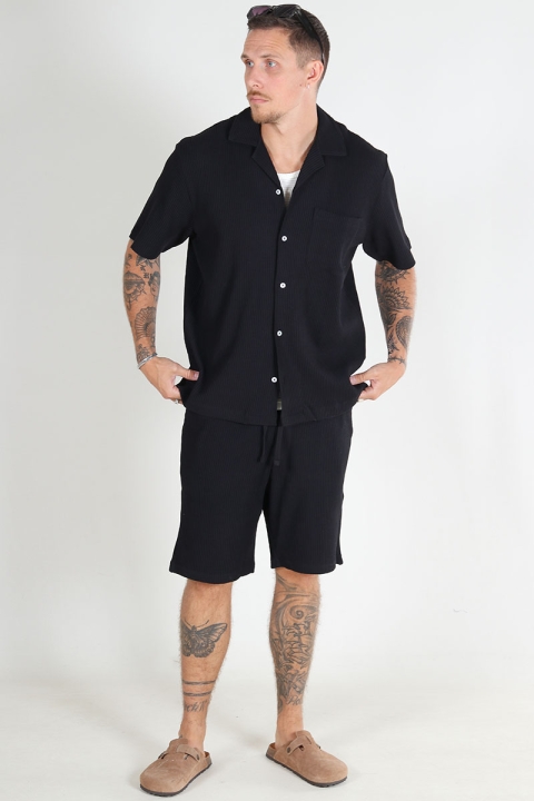 Selected Boxy Casper Hemd Black