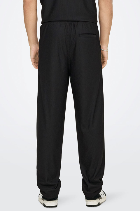 ONLY & SONS Sinus Loose Plizze Pants Black