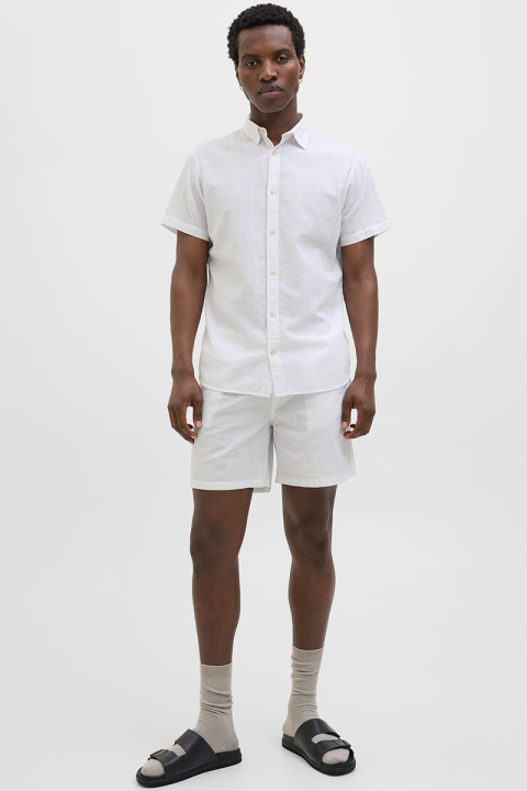 Jack & Jones Summer Linen Hemd SS White