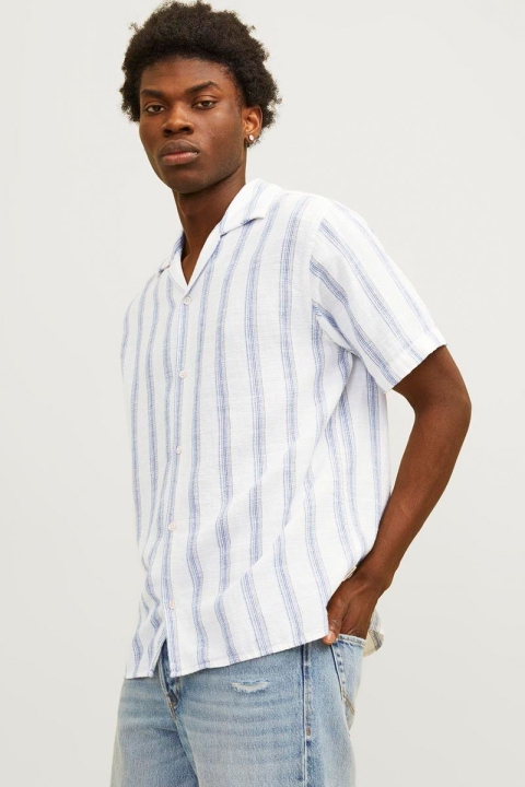 Jack & Jones Noto Stripe Resort Hemd SS Cloud Dancer