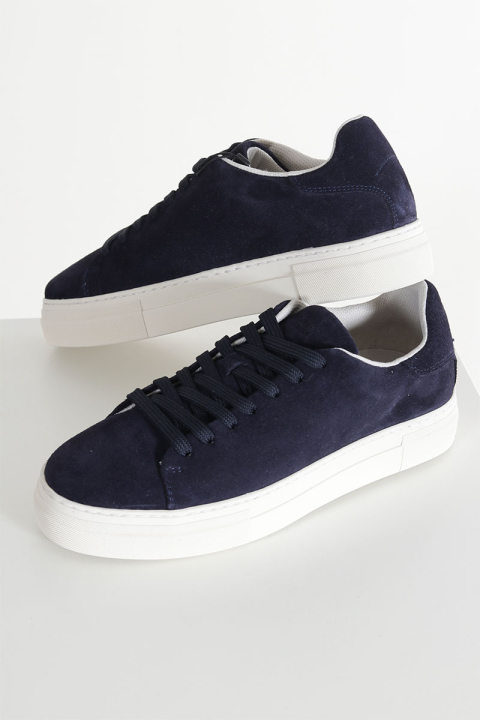 Selected David Chunky Suede Sneaker Dark Navy