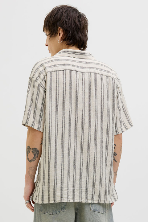 Jack & Jones Enzo Stripe Resort Hemd SS Moonbeam