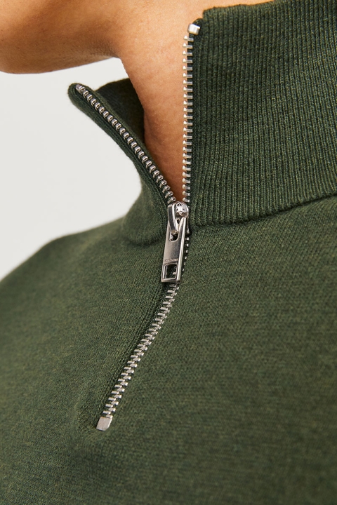 Jack & Jones Emil Knit Half Zip Kombu Green