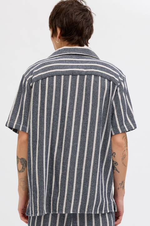 Jack & Jones Coba Stripe Resort Hemd SS Ocean Cavern