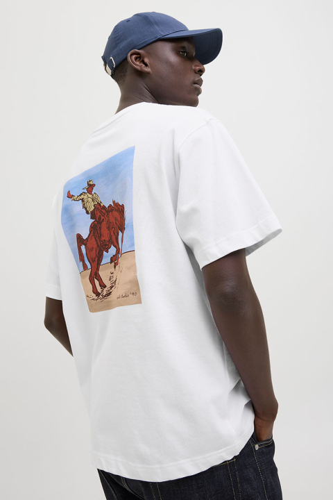 Jack & Jones Marrakesh Back Tee SS  Bright White Horse