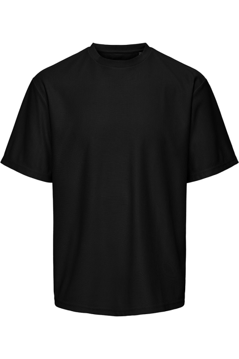 ONLY & SONS Fred Relaxed Plizze Tee Black