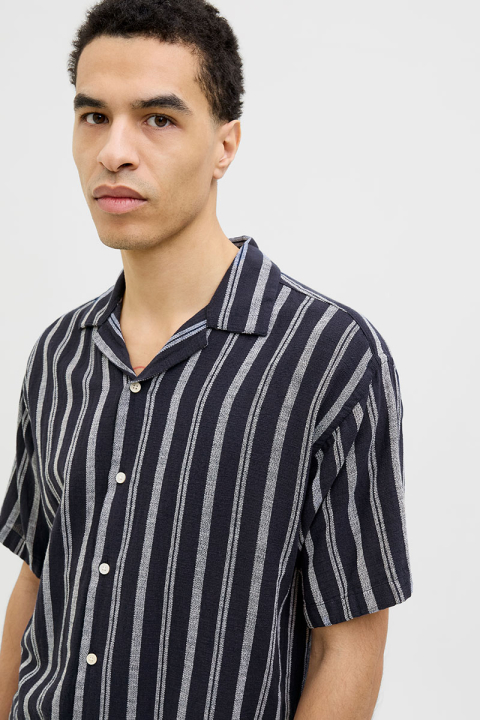 Jack & Jones Enzo Stripe Resort Hemd SS Sky Captain