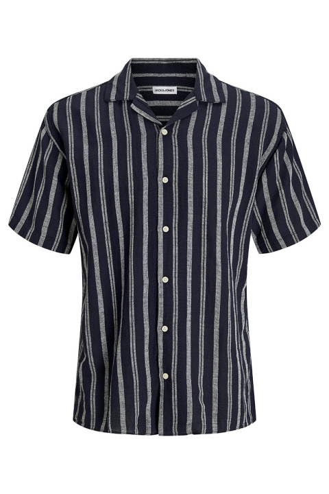 Jack & Jones Enzo Stripe Resort Hemd SS Sky Captain