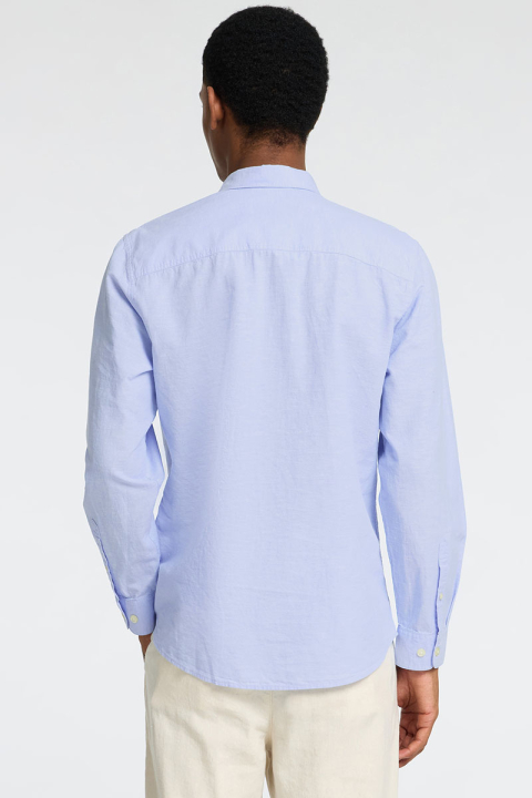 Selected Slim Sun Linen Hemd LS Cashmere Blue / White