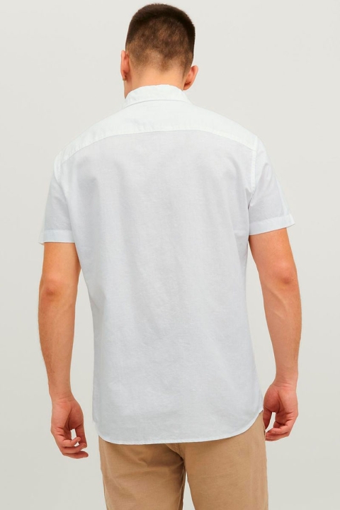 Jack & Jones Summer Linen Hemd SS White