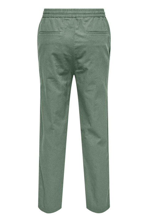 ONLY & SONS Sinus Loose Cotton Linen Pants Sea Spray